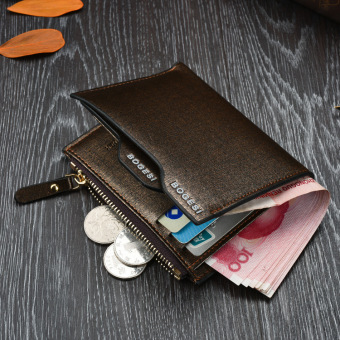 BOGESI Men Fashion Wallet Coin Bag Man Purse Card Holder
