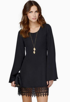 Womens Casual Party Cocktail Dress- black（Free of charge on the new sunglasses） - intl