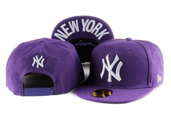 Hats Snapback MLB Fashion Caps Women's Men's Baseball Sports New York Yankees Hip Hop Embroidery Unisex All Code Sports Fashionable Purple - intl