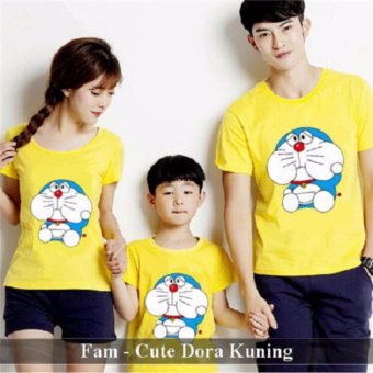 Distributor Dress Couple - Baju Couple Murah - baju keluarga cute dora kuning