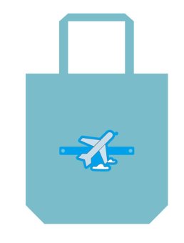 EOZY 3 Pcs Eco-friendly Foldable Reusable Portable Shoulder Handle Bag For Travel Grocery (Light Blue)