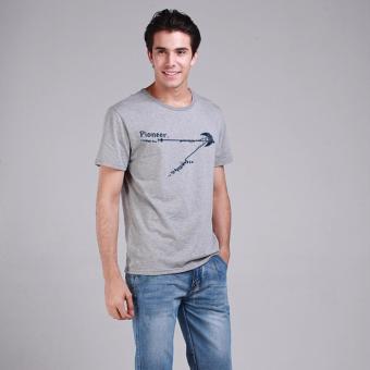 Jiayiqi Men Cotton O-Neck T-shirts Pioneer Print Short Sleeve Tops For Summer Clothes - intl