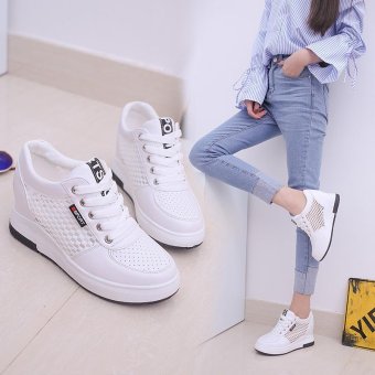 BIGCAT new breathable sneakers Korean style increased within high heeled shoes - intl