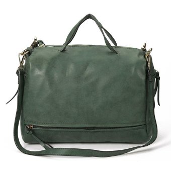S&L Guapabien Brief Style Pure Color Convertible Shoulder Bag for Women (Color:Army Green) - intl