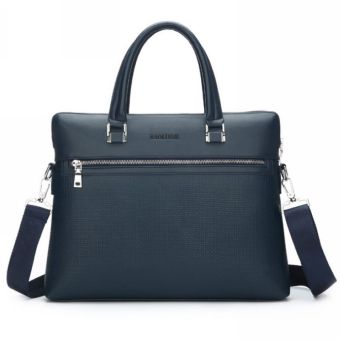 Brands Business Men's Briefcase Leather Messenger Bag Handbag Leather Briefcases Men Shoulder Bag Laptop Bag Stylish Man HL650Z - intl