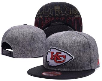 Fashion Snapback NFL Sports Football Kansas City Chief Hats Men's Caps Women's Sports Unisex Bboy Embroidery Hip Hop Ladies Grey - intl