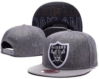 Men's Snapback Oakland Raiders NFL Caps Hats Football Sports Women's Fashion All Code New Style Nice Ladies Beat-Boy Sun Grey - intl