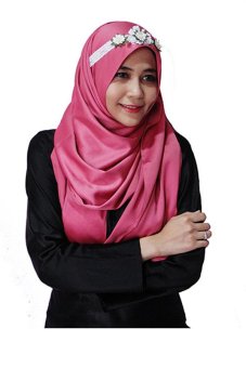 Davina Queen Elizabeth Shiny Scarf / Pashmina / Shawl / Hijab - Pink