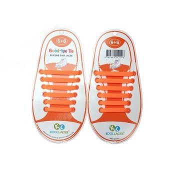 Set of 12pcs Children No Tie Silicone Elastic Shoelace Sneaker Shoe Laces (Orange)
