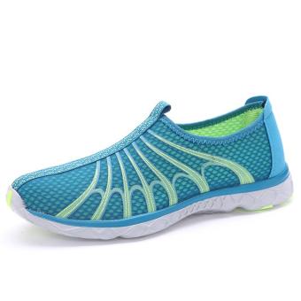 KDG Men's Mesh Casual Shoes, Hollow Mesh Breathable Shoes, Wild Shoes, Fashion Shoes (Po Lan Green) - intl