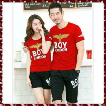 legiONshop-stelan(atasan+celana)kaos pasangan/t-shirt couple BOY red
