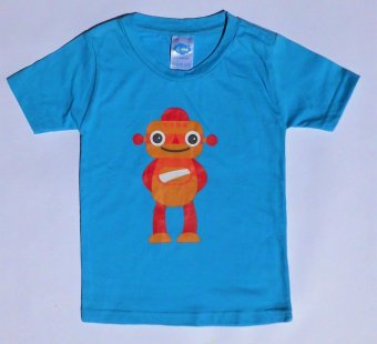 Q-tee Robot T-shirt - Biru