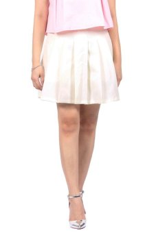 El Courte Fashion Pleated Skirt - Putih