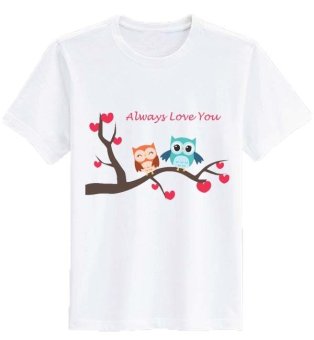 Sz Graphics T Shirt Wanita/Kaos Wanita Always Love You /T Shirt Fashion - Putih