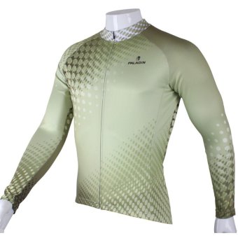 Men's Cycling Jersey Long Sleeve Bike Clothing Bicycle Wear SportJacket Shirt Green - INTL
