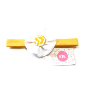 Lil Dot Blossom Baby Headband - Yellow Lemon