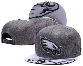 Philadelphia Eagles Women's Snapback Hats Fashion Men's Sports Caps NFL Sports Summer Girls Hip Hop Casual Adjustable Grey - intl