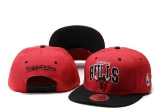 Caps Men's Snapback Sports Basketball Chicago Bulls Hats NBA Fashion Women's Sun Outdoor Sunscreen Newest Sports Bone Red - intl