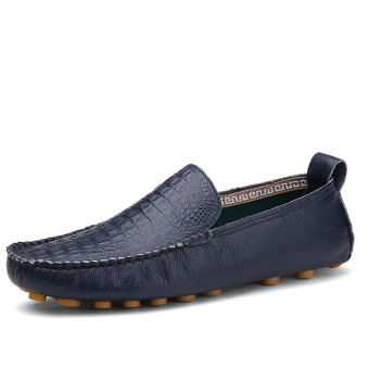 ZHAIZUBULUO Men Casual Slip-On Flats Shoes BXT-20142 Blue - intl