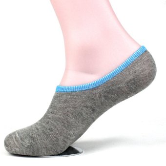 4ever 10pcs Men's No-Show Low-Cut Socks (Grey&Blue) - Intl