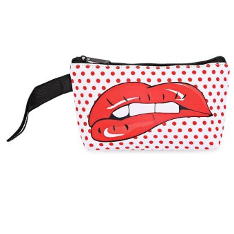 Trendy Colorful Pattern Print Cosmetic Pocket Money Mobile Phone Bag for Ladies - intl