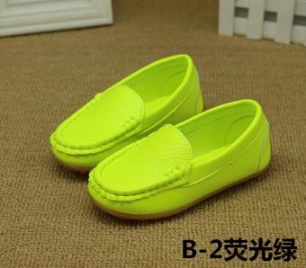 Fashion Boys and Girls Leisure Shoes Beanie Shoes Lovely Solid Princess Soft Bottom Shoes Rose Green - intl