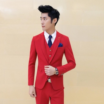 Jaket Jas - Jas Pria Korean Style - Merah