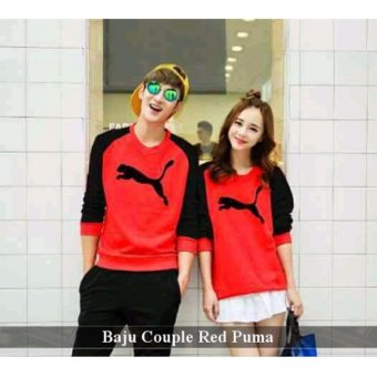 Distributor Baju Online - Kemeja Couple Murah - Baju Couple Red Puma