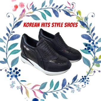 Sneaker Wanita / Sneaker Perempuan / Sepatu Perempuan Trendy Style Korea Warna Hitam