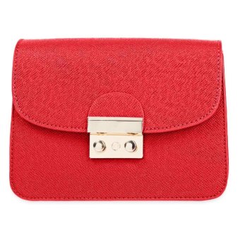 S&L Guapabien Fashion Women Cross-grain Diagonal Packet Shoulder Messenger Handbag Bag (Color:Red) - intl