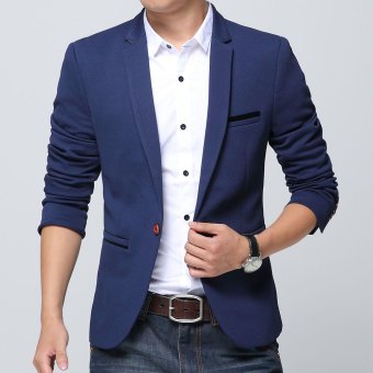 Blazer Cowok - Blue Style Suit Blazer - Biru