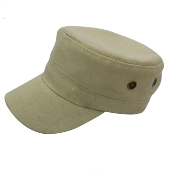 Military Style Hat Army Cap Flat Cap Outdoor Leisure Sports Leisure Visor (Khaki) - intl