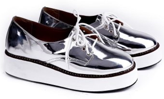 Garucci GOK 5105 Sepatu Casual Sneaker/ Kets Wanita - Synthetic - Gaya (Silver)