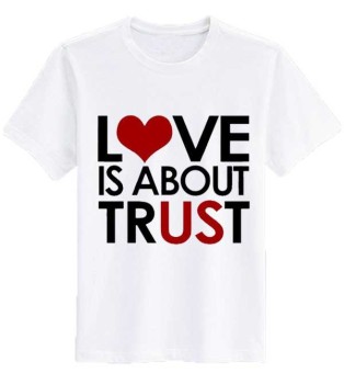 SZ Graphics Kaos Love Trust Kaos Wanita - Putih