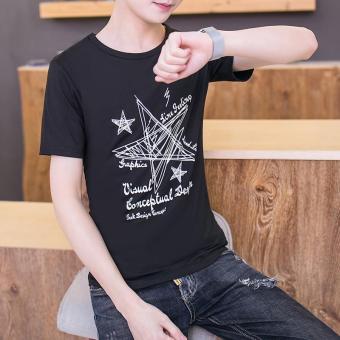 'Kisnow Men''s Korean Slim Fashion Milk Silk T-shirts(Color:Main Pic) - intl'