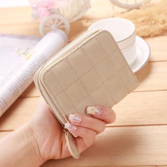 Tas wanita lucu Scrub Mini kecil dompet kunci dompet koin uang (krem)- International