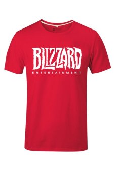 Cosplay Men's Blizzard Entertainment Logo T-Shirt (Red)