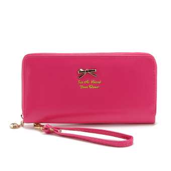 Women Wallet Brand Design PU Rose Color - intl
