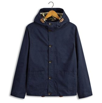 Men's Autumn/ Spring Slim Trench Sport Casual Coat Long Jacket Overcoat Outwear Dark Blue - Intl