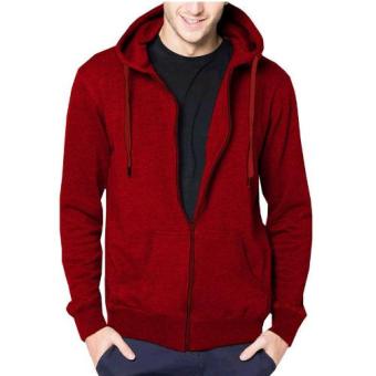 DEcTionS Jaket Sweater Polos Hoodie Zipper - Merah