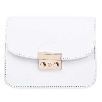 S&L Guapabien Fashion Women Cross-grain Diagonal Packet Shoulder Messenger Handbag Bag (Color:White) - intl