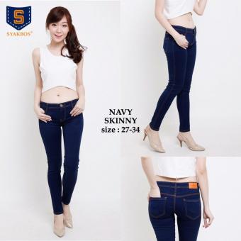 168 Collection Celana Big Skinny Jeans Pant-Navy