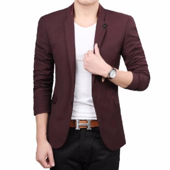 men's blazer business maroon in style