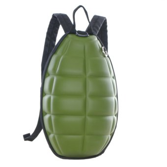 360WISH Creative Grenade Bomb Turtle Shell Design Stylish Backpack Cool School Bag - Green