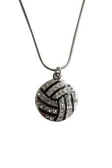 Buytra Crystal Volleyball Snake Chain Necklace