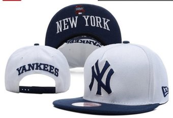 Fashion MLB Men's Baseball Sports Hats New York Yankees Women's Snapback Caps Cap Embroidery Hat Boys Sports Casual White - intl