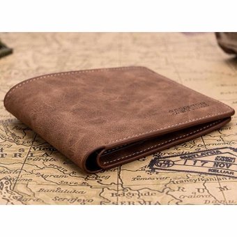 leather mens wallet premium product real cowhide wallets for manshort black walet portefeuille homme-Brown - intl