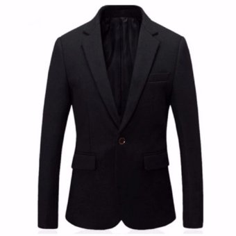 Jas Pria Formal Casual Black FK-147 One Button