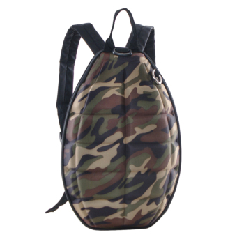 360WISH Creative Grenade Bomb Turtle Shell Design Stylish Backpack Cool School Bag - Camouflage - Intl
