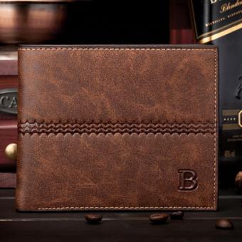 BOGESI Men Wallet Retro Pu Folding Bag Man Purse Card Holder - intl